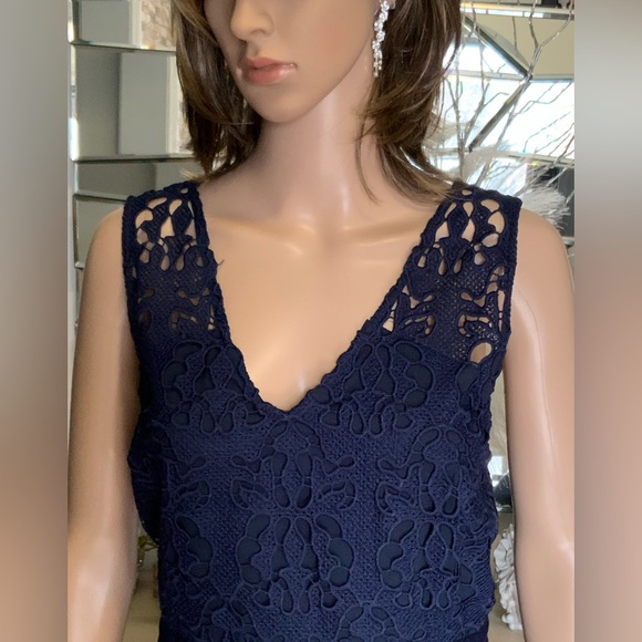 NWT Banana Republic Factory Store Casual Dress Lace Embroidery Dark blue
Size 8 - Picture 3 of 11